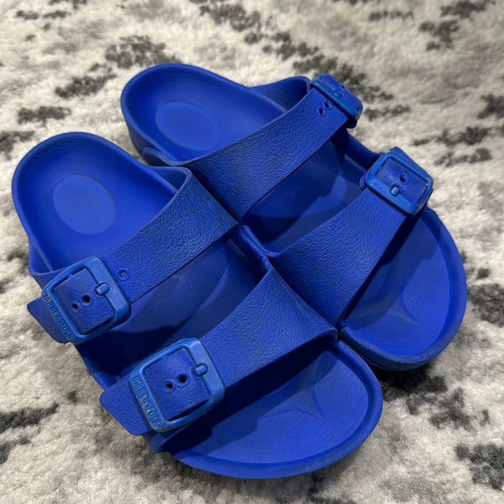 Used boys Birkenstock rubber sandal.